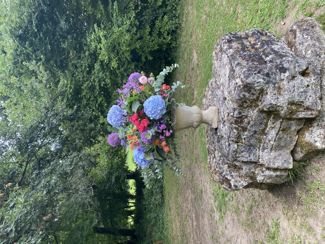 Vasque fleurie XL