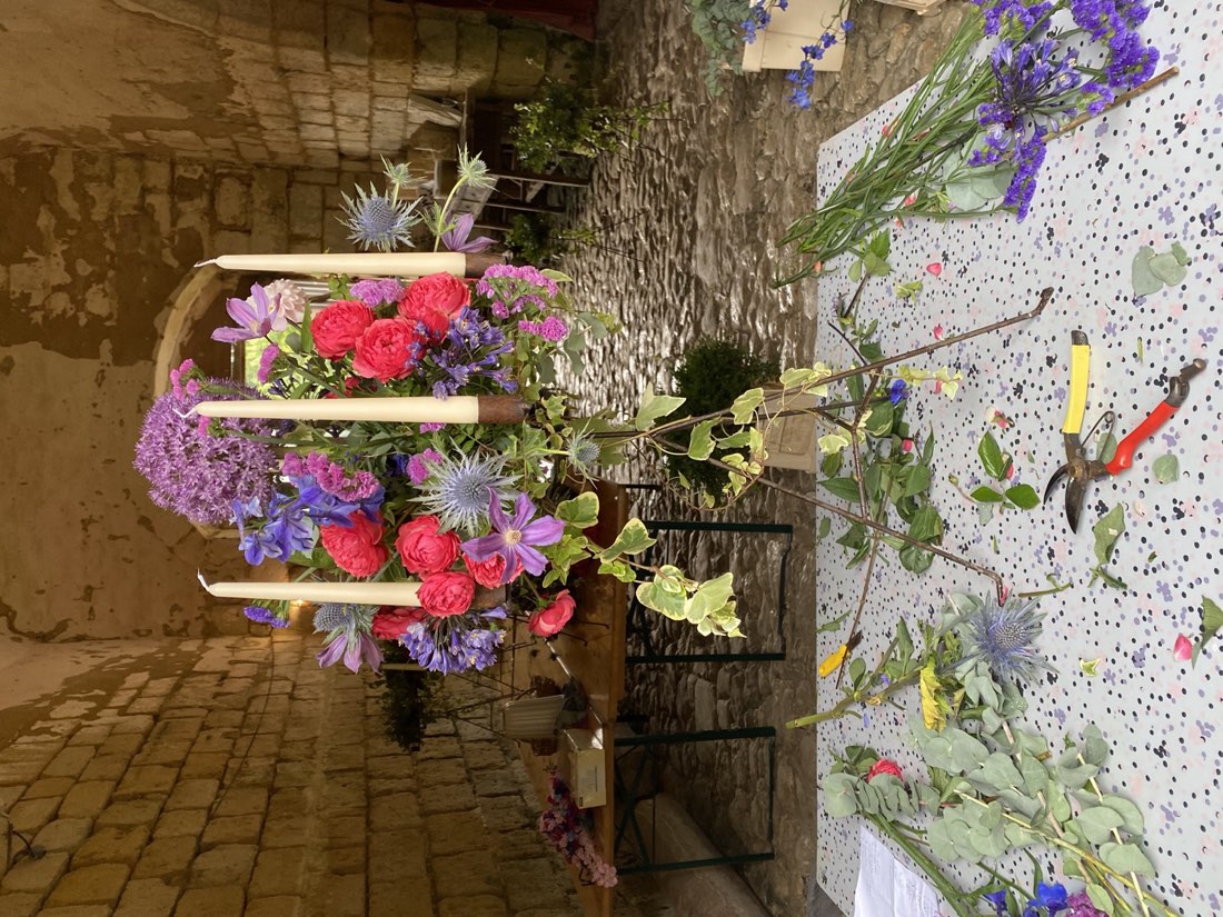 Chandelier fleuri