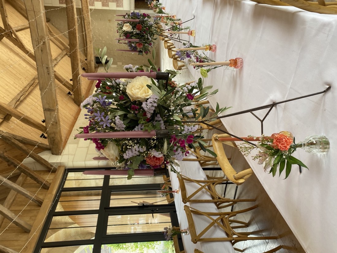 Chandelier fleuri