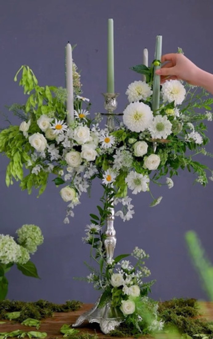 Chandelier fleuri