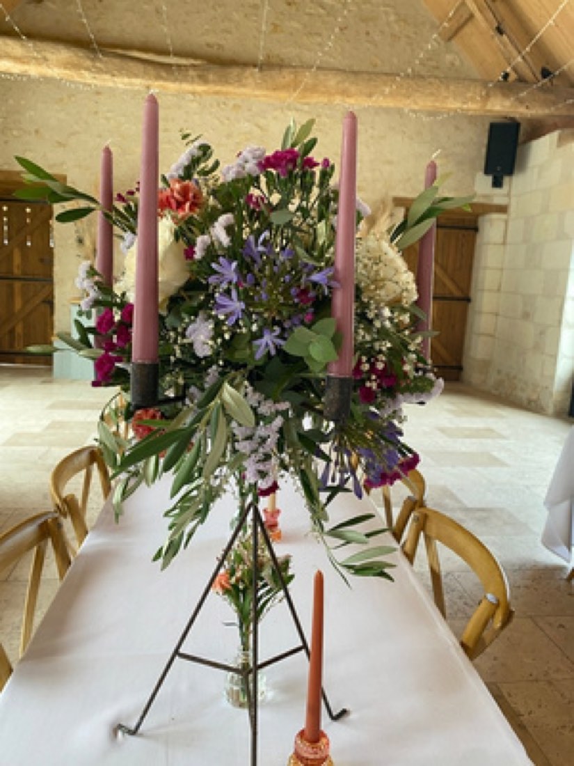 Chandelier fleuri