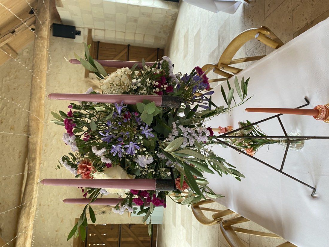 Chandelier fleuri